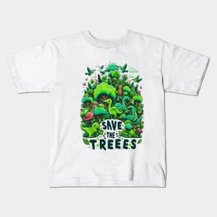 Prehistoric Guardians: Save the Trees Kids T-Shirt